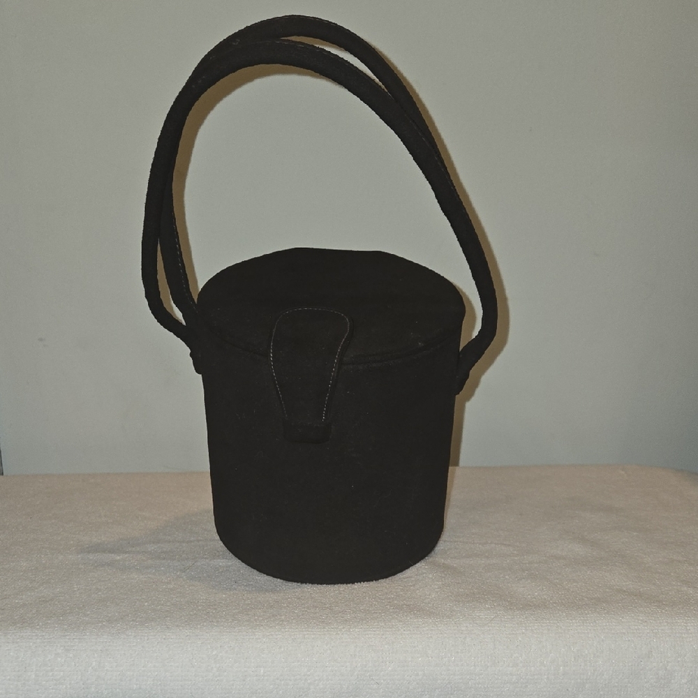 ​Theodor of California Velvety Millinery Felt Bucket Bag 1950's Vintage